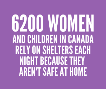 6200 WOMEN AND CHILDREN IN CANADA RELY ON SHELTERS EACH NIGHT BECAUSE THEY AREN